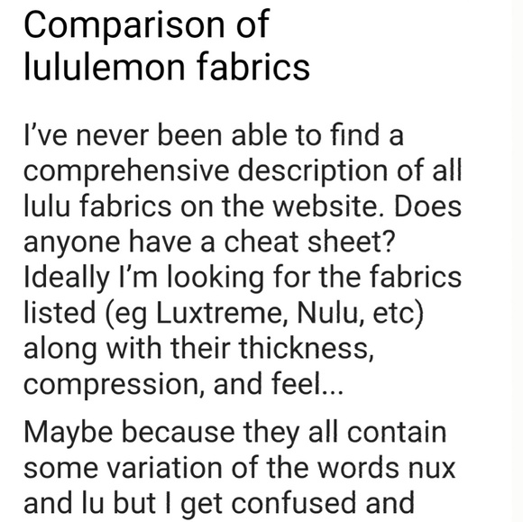 FYI LULU LOVERS